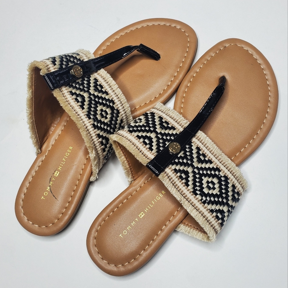 Tommy Hilfiger Boho Sandals Tan Black